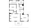 Second floor layout of home features primary bedroom with balcony, two bedrooms, two halls, and two bathrooms at 6619 Livingston N Ave, St Petersburg, FL 33702