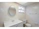 Bathroom with updated vanity and toilet at 3600 Landale Dr, Holiday, FL 34691