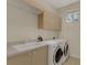 Laundry room with washer, dryer, sink and cabinets at 4251 Preserve Pl, Palm Harbor, FL 34685