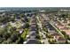 Neighborhood aerial view showing homes and streets at 3147 Calvano Dr, Land O Lakes, FL 34639