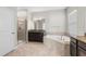 Spa-like bathroom with corner tub, double sinks and shower at 3147 Calvano Dr, Land O Lakes, FL 34639