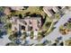 Aerial view showcasing home's layout and private driveway at 20308 Oak Key Ct, Tampa, FL 33647