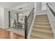 Bright dining room with hardwood floors and chandelier at 10142 Kingsbridge Ave, Tampa, FL 33626