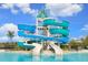 Large multi-lane waterslide at pool at 11814 Richmond Trl, Parrish, FL 34219
