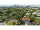 Aerial view of neighborhood and cityscape at 207 Chippewa Ave, Tampa, FL 33606