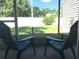 View from screened porch showing a grassy backyard at 3198 Claremont Pl # D, Palm Harbor, FL 34683