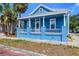 Front view of a charming blue house at 2601 N 19Th St, Tampa, FL 33605