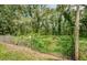 Large backyard with a gate leading to wooded area at 5455 Lake Le Clare Rd, Lutz, FL 33558