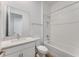 Clean bathroom with white subway tiles, bathtub, and vanity at 4638 Southern Valley Loop, Brooksville, FL 34601