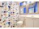 Bathroom with a shower/tub combo and updated vanity at 6906 N Clark Ave, Tampa, FL 33614