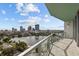 Enjoy breathtaking views of the city skyline and lake from this expansive balcony at 777 3Rd N Ave # 1504, St Petersburg, FL 33701