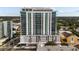 The building offers striking modern architecture with an exterior full view of the modern high-rise condo at 777 3Rd N Ave # 1504, St Petersburg, FL 33701