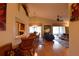 Bright dining room with hardwood floors and view to living room at 10131 Old Tampa Bay Dr, San Antonio, FL 33576