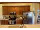 Kitchen features stainless steel appliances and wood cabinets at 10131 Old Tampa Bay Dr, San Antonio, FL 33576
