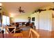 Comfortable living room with hardwood floors and ample seating at 10131 Old Tampa Bay Dr, San Antonio, FL 33576