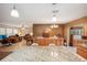 A partial view from the kitchen island overlooking the living room at 3156 Depew Ave, Port Charlotte, FL 33952