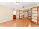 Dining area featuring doorway and view into adjacent kitchen at 5824 11Th St, Zephyrhills, FL 33542