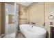 Bathroom featuring a stand alone soaking tub at 423 Chimney Rock Dr, Ruskin, FL 33570