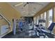 Well-equipped gym with weight machines, cardio equipment, and ample natural light at 8125 Stone Path Way, Tampa, FL 33647