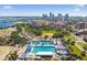 Aerial view of an Olympic-size swimming pool at 1120 N Shore Ne Dr # 703, St Petersburg, FL 33701