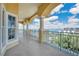 Spacious balcony with water views and columns at 700 N Osceola Ave # 702, Clearwater, FL 33755