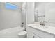 Bathroom with tub, shower, and modern vanity at 6179 Hidden Branch Dr, Apollo Beach, FL 33572