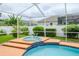 Relaxing screened-in pool area with spa and patio furniture at 4224 Fleewell Ct, Valrico, FL 33596