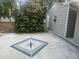 Private patio with decorative concrete and backyard access at 1111 67Th Nw St, Bradenton, FL 34209