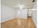 Spacious living room with light walls and wood flooring at 11200 102Nd Ave # 33, Seminole, FL 33778