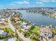 Waterfront property aerial view showcasing location and neighborhood at 10248 Tarpon Dr, Treasure Island, FL 33706