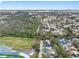 Aerial view of property with surrounding landscape and waterway at 7306 Exter Way, Tampa, FL 33615