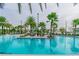 Expansive resort-style pool with palm trees at 14929 Promenade Pkwy, Odessa, FL 33556