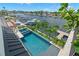 Stunning rooftop pool and spa with water views at 7949 2Nd S Ave, St Petersburg, FL 33707