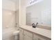 Clean bathroom with a vanity, tub, and shower at 10918 Ancient Futures Dr, Tampa, FL 33647