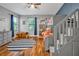 ' bedroom with bunk beds and hardwood floors at 4114 W Zelar St, Tampa, FL 33629