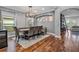 Formal dining room with hardwood floors and built-in bench seating at 4114 W Zelar St, Tampa, FL 33629