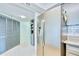 Stainless steel appliances and granite countertops in this updated kitchen at 2618 Gulf Blvd # 407, Indian Rocks Beach, FL 33785