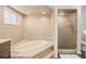 Bathroom with large soaking tub and separate shower at 1300 Cedar Ct, Tarpon Springs, FL 34689