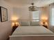 Relaxing bedroom with a king-size bed and soft color palette at 130 E Bay Dr, Treasure Island, FL 33706