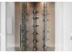 Climate controlled wine room featuring a modern wine racking system and textured walls at 105 Cordova Ne Blvd, St Petersburg, FL 33704