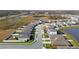 Aerial view of homes and streets in community at 8852 Prairie Creek Dr, New Port Richey, FL 34655
