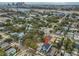 Aerial view of a duplex with a red pin marking its location at 1906 Cherry W St # 1, Tampa, FL 33607