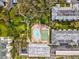 Aerial view of community pool and shuffleboard courts at 1524 Lakeview Rd # 103, Clearwater, FL 33756