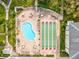 Community pool and shuffleboard courts at 1524 Lakeview Rd # 103, Clearwater, FL 33756