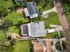 Property's aerial view showcasing pool and location at 809 41St N Ave, St Petersburg, FL 33703