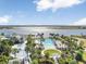 Resort-style pool with a playground and lake views at 11633 Mandevilla View Way, Riverview, FL 33579