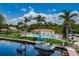 Community pool and boat dock on the waterfront at 2571 Cyprus Dr # 1-202, Palm Harbor, FL 34684