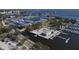 Scenic aerial shot of a marina featuring numerous boats, docks, and waterfront buildings on a sunny day at 301 1St S St # 1104, St Petersburg, FL 33701