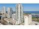 Modern high-rise condominium with amazing bay views and surrounding buildings on a clear, sunny day at 301 1St S St # 1104, St Petersburg, FL 33701