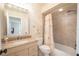 Clean bathroom with tub shower combo and updated vanity at 3505 Tarpon Woods Blvd # K409, Palm Harbor, FL 34685